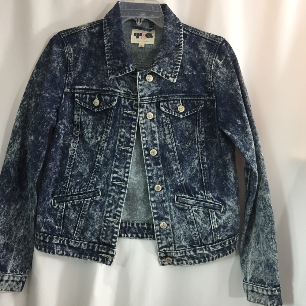 Thread & supply stonewash denim jean jacket Y2K